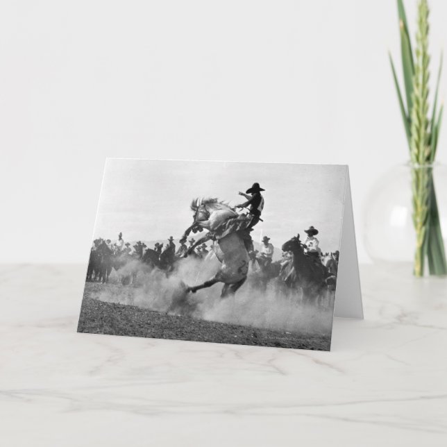 Carte Cowboy sur un bronco cinglé (Devant)