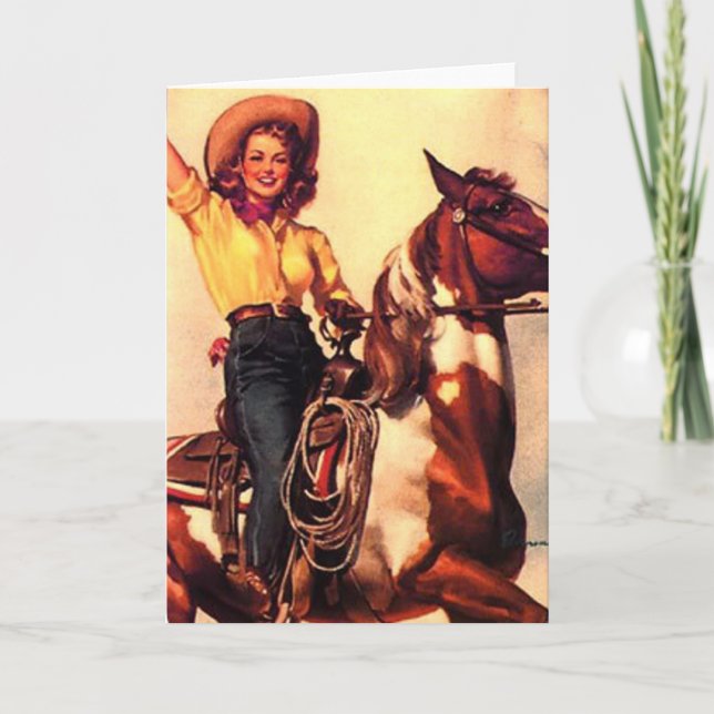 Carte Cowgirl (Devant)