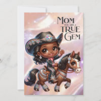 Cowgirl en strass personnalisée pour la fête des m