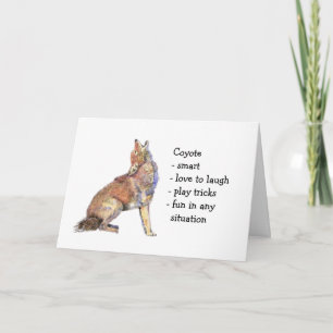 Carte Coyote Totem, Animal Guide Funny Birthday