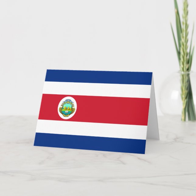 Carte CR de drapeau du Costa Rica (Devant)