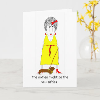 Carte Crabby Baby Boomer with Yellow Dress and Dog