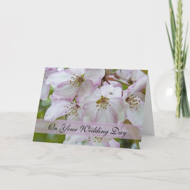 Carte Crabe Apple Blossoms Blé Mariage de famille (Devant)