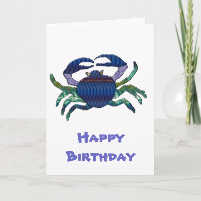 Carte Crabe bleu émaux (Devant)