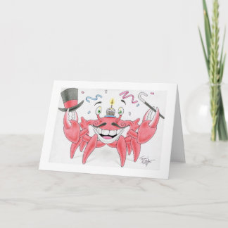 Carte Crabe d'anniversaire