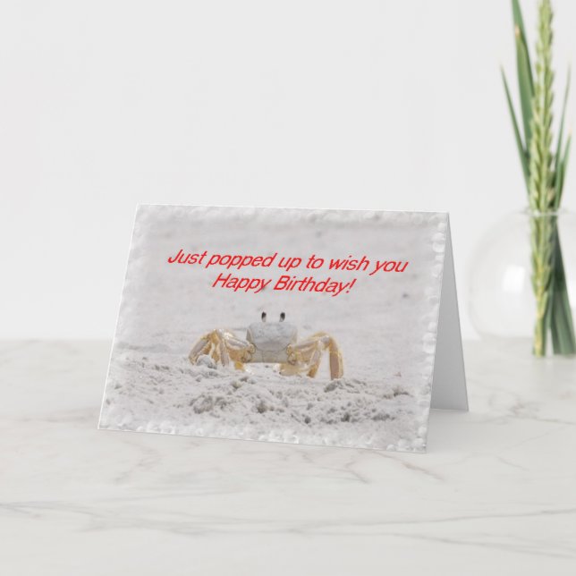 Carte Crabe de joyeux anniversaire (Devant)