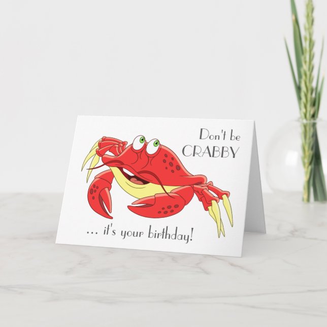Carte Crabe drôle (Devant)