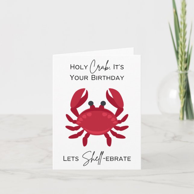 Carte Crabe sacré, c'est votre anniversaire / Fêtons-le  (Devant)