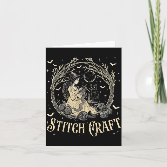 Carte Craft M Witch Halloween Cat Witch Girls Trip  (Devant)