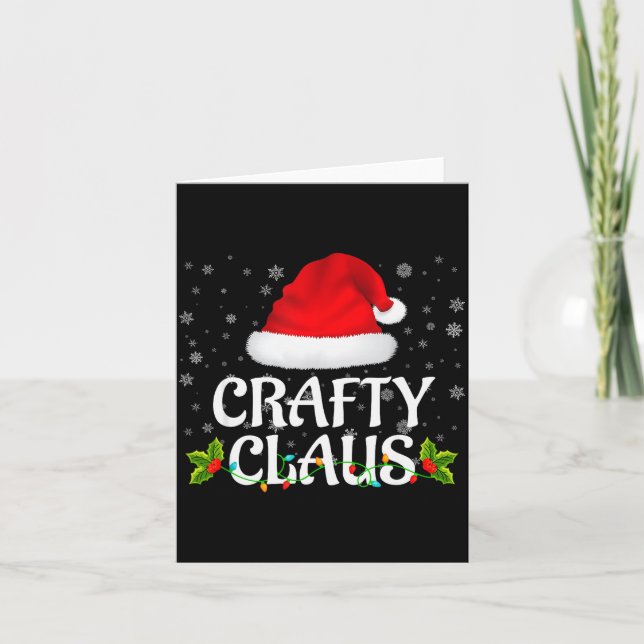 Carte Crafty Claus Christmas Lights Santa Pajama Family  (Devant)