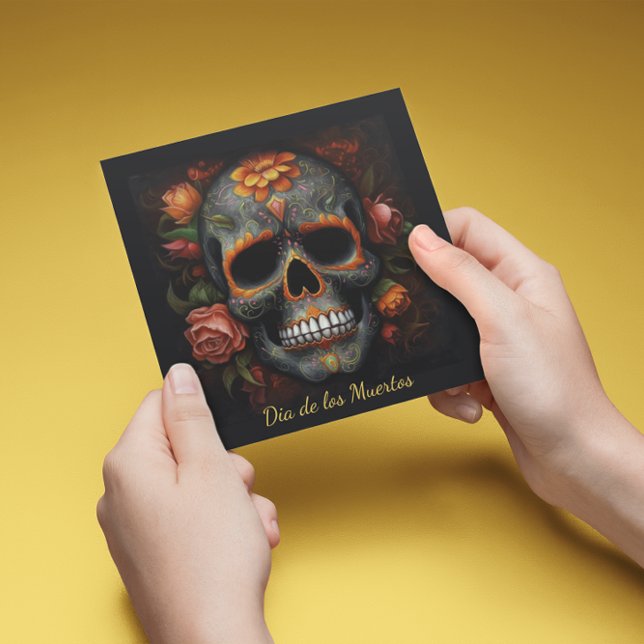 Carte Crâne à sucre Regal Bloom, personnalisé (Créateur téléchargé)