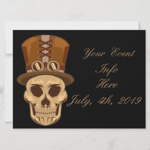 Carte Crâne à vapeur dans le chapeau supérieur Thunder_C