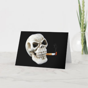 Carte Crâne avec cigarette