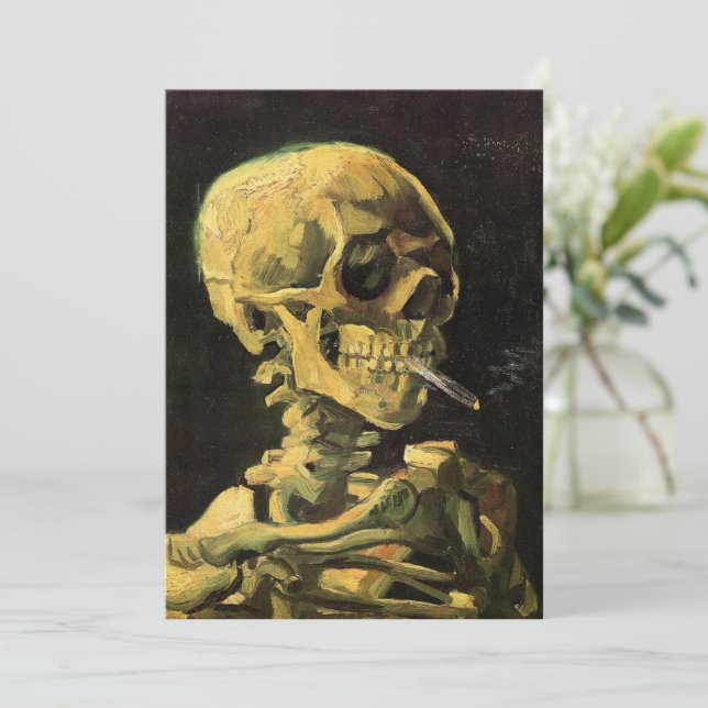 Carte Crâne avec cigarette brûlante par Vincent van Gogh (Debout devant)