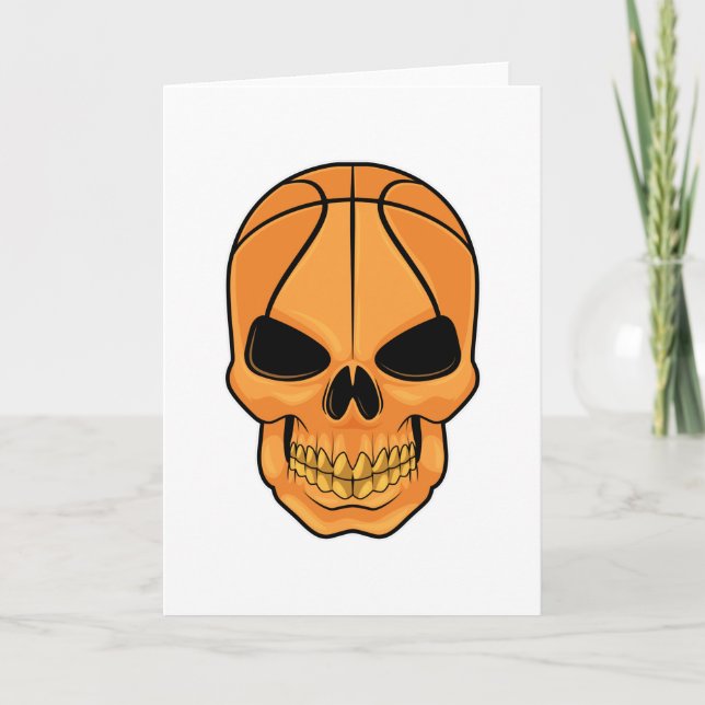 Carte Crâne avec tête de basket (Devant)