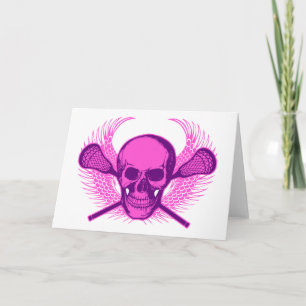 Carte Crâne de lacrosse - pourpre