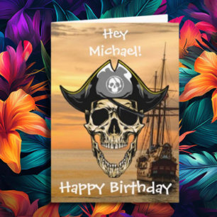 Carte Crâne de pirate Navire fantôme