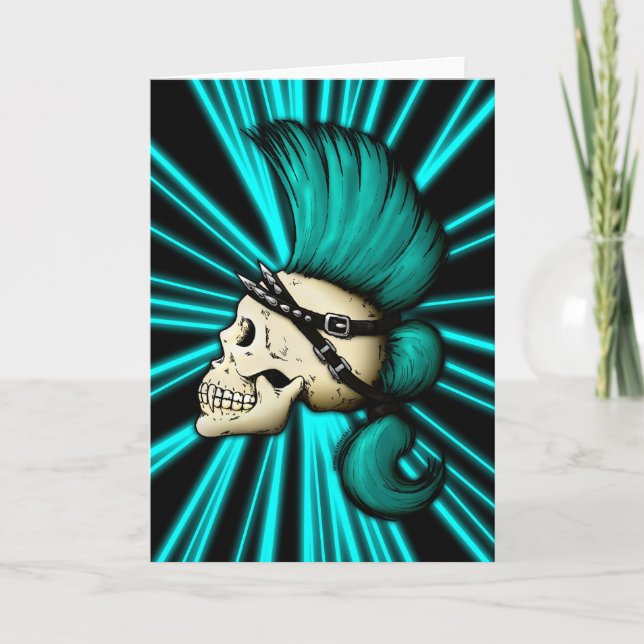 Carte Crâne de punk (Devant)