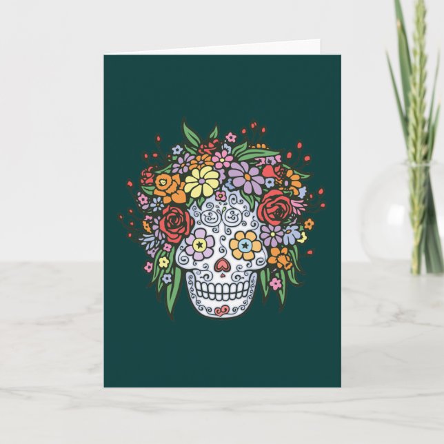 Carte Crâne de sucre de Flowerhair (Devant)