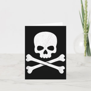 Carte Crâne et os croisés fantôme pirate jolly roger