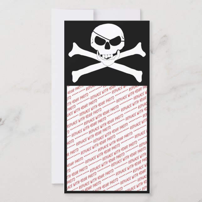 Carte Crâne et os croisés - Jolly roger (Devant)