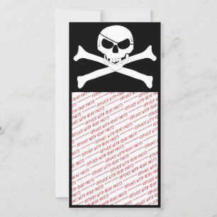 Carte Crâne et os croisés - Jolly roger