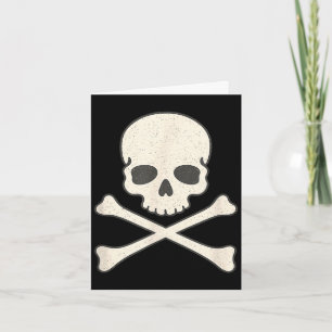 Carte Crâne et os croisés vintage pirate halloween