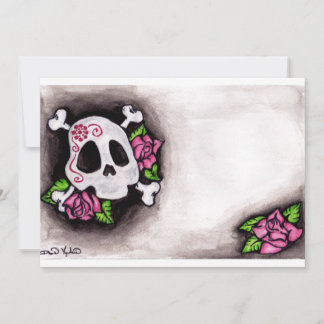 Carte Crâne et Rose