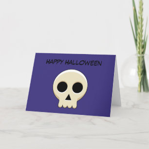 Carte Crâne gothique Kawaii mignon effrayant Ajoutez v