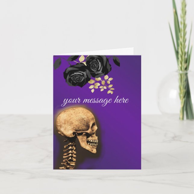 Carte Crâne sur violet (Devant)