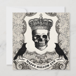 Carte Crâne vintage moderne de Halloween