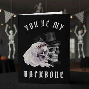 Carte Crânes de squelettes Halloween Mari Épouse Anniver