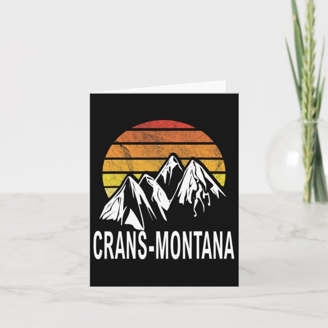 Carte Crans-montana Swiss Alps Suisse Station de ski Sn (Devant)