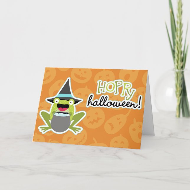 Carte Crapaud de houblon de Halloween (Devant)