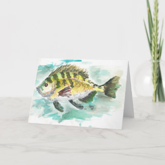 Carte Crappie Aquarelle