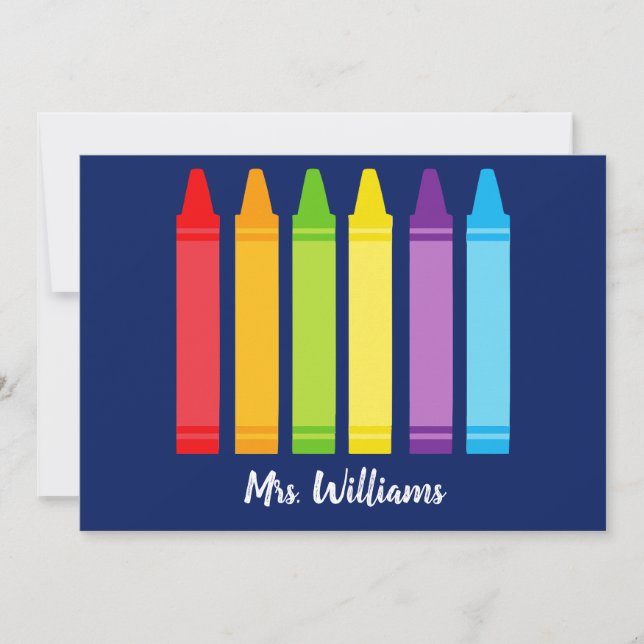 Carte Crayon de l'enseignant de la maternelle sur  (Devant)