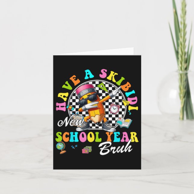 Carte Crayon super cool pour une nouvelle année scolaire (Devant)