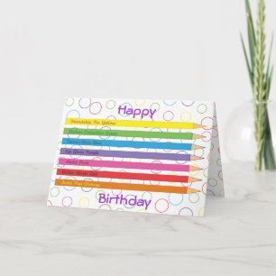 Carte Crayons colorés