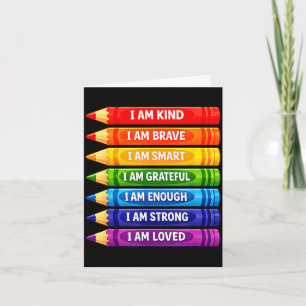 Carte Crayons d'affirmations positives pour les enfants 