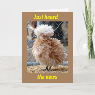 Carte CRAZY CHICKEN DIT HEUREUX 80ème ANNIVERSAIRE! Cart
