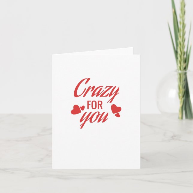 Carte Crazy for you (Devant)
