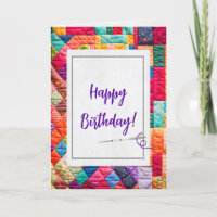 Crazy Quilt et Aiguille Pour Anniversaire
