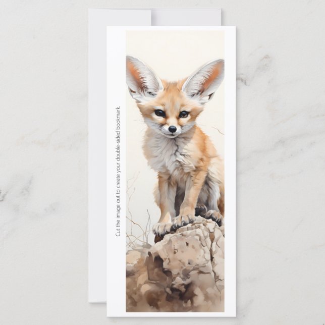 Carte Create Your Own Wild Fennec Fox Bookmark Card (Devant)