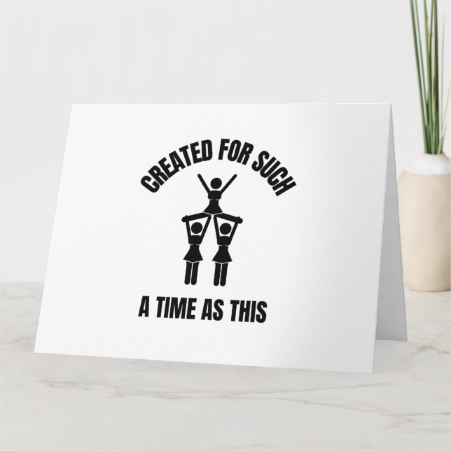 Carte Created for such a time as this cheerleading (Devant)