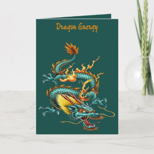 Carte Créature mythique Dragon de feu ambitieux chinois 