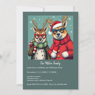 Carte Créatures de Noël déguisées