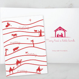 Carte Crèche de Noël chrétien
