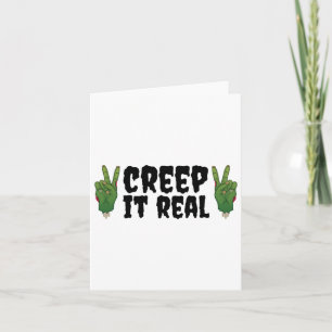 Carte Creep It Real Zombie main Zombie Halloween Zombie