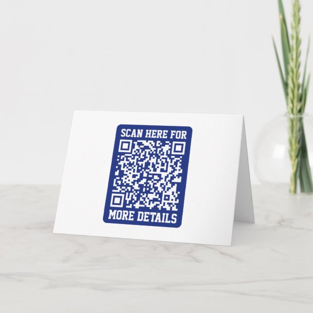 Carte Créer un code QR analysable | Bleu marine (modifia (Devant)