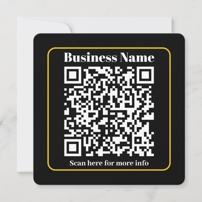 Carte Créer un code QR d'entreprise instantanément scann (Devant)